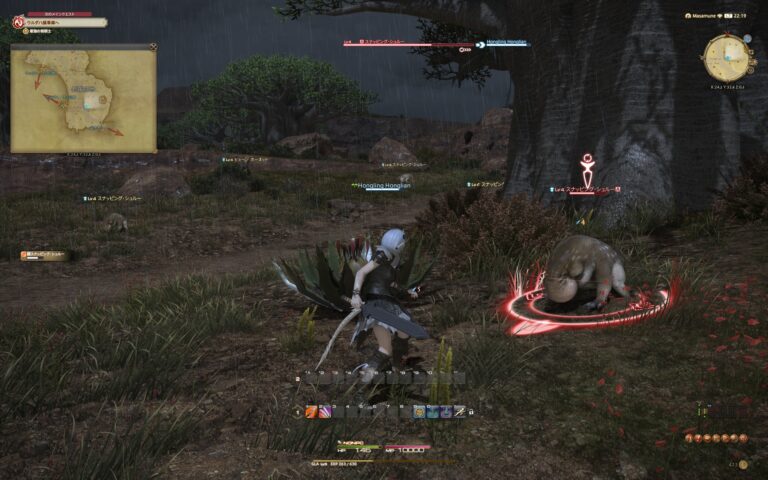 ファイナルファンタジーXIV（FF14）のバトル画面