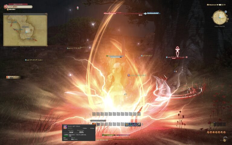 ファイナルファンタジーXIV（FF14）のバトル画面