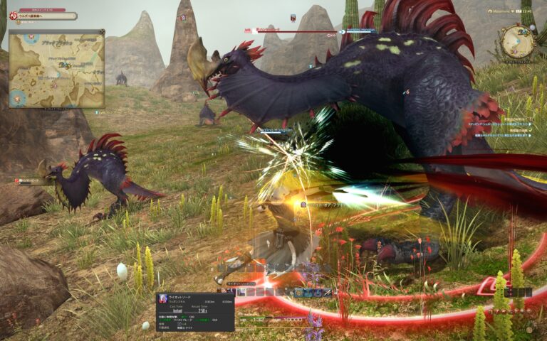 ファイナルファンタジーXIV（FF14）のバトル画面