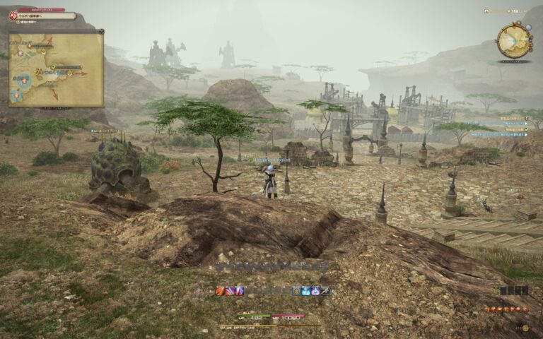 ファイナルファンタジーXIV（FF14）のフィールド画面