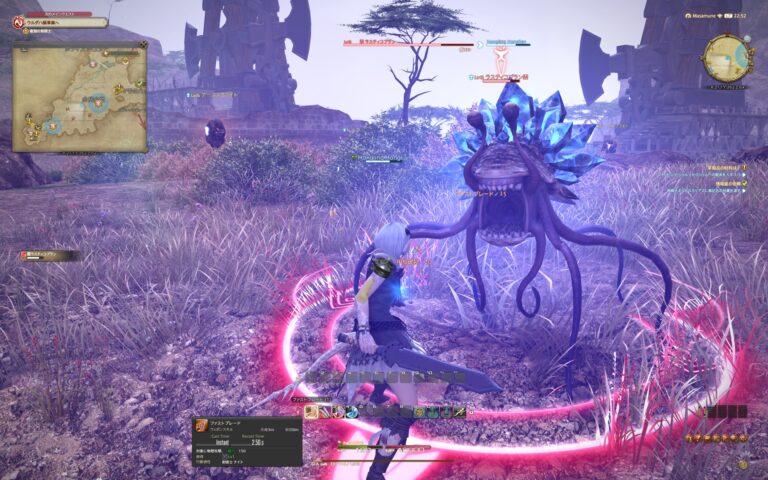 ファイナルファンタジーXIV（FF14）のバトル画面