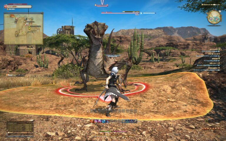 ファイナルファンタジーXIV（FF14）のバトル画面
