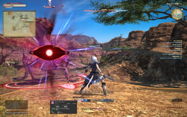 ファイナルファンタジーXIV（FF14）のバトル画面