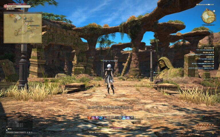 ファイナルファンタジーXIV（FF14）のフィールド画面