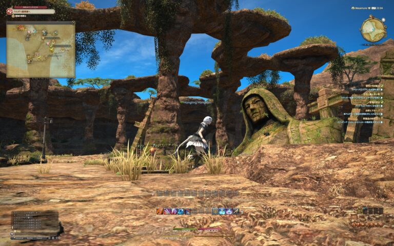 ファイナルファンタジーXIV（FF14）のフィールド画面