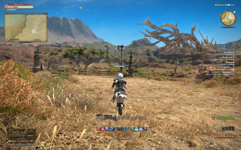 ファイナルファンタジーXIV（FF14）のフィールド画面