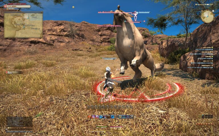ファイナルファンタジーXIV（FF14）のバトル画面