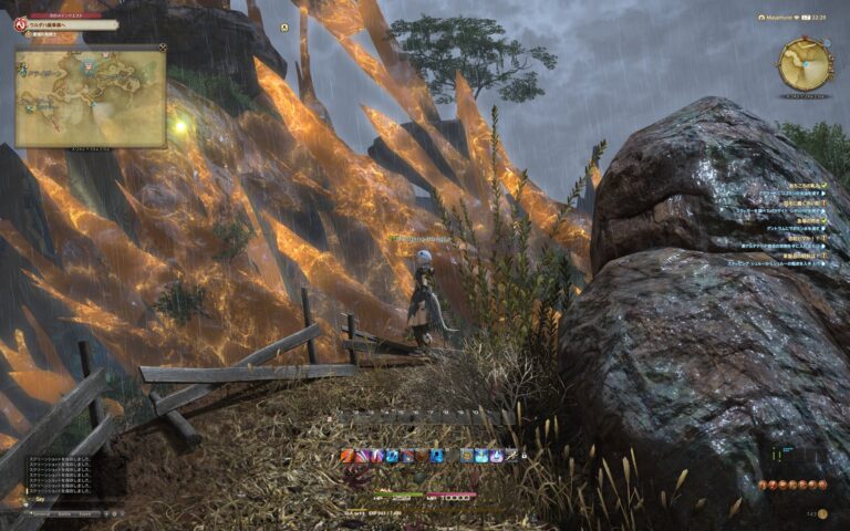 ファイナルファンタジーXIV（FF14）のフィールド画面
