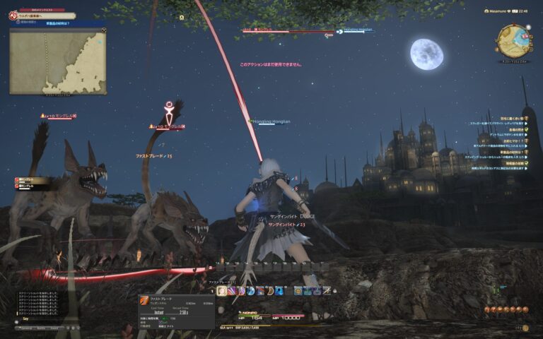 ファイナルファンタジーXIV（FF14）のバトル画面