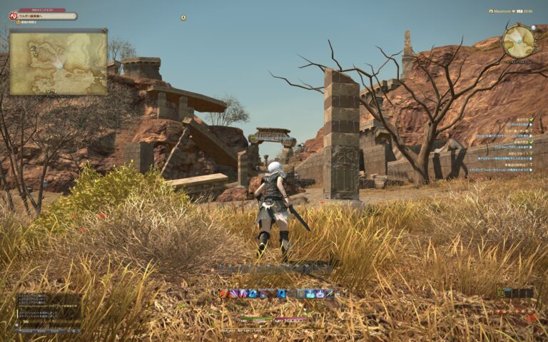 ファイナルファンタジーXIV（FF14）のフィールド画面