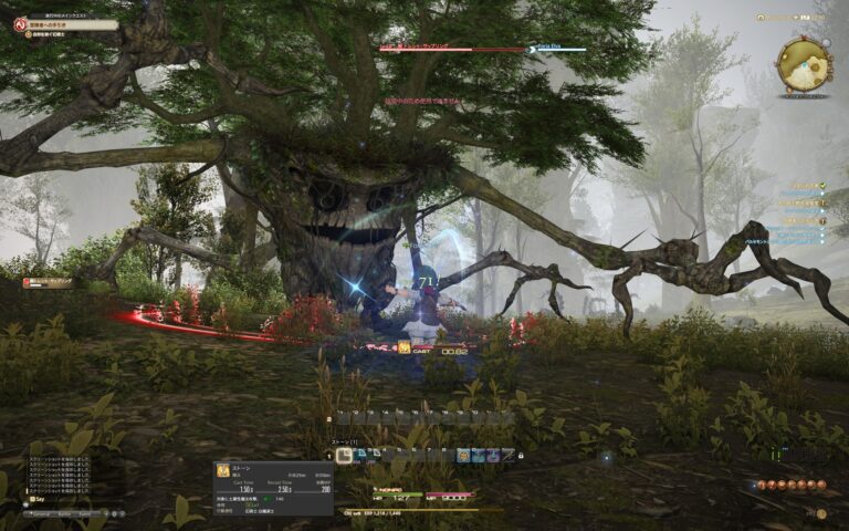 ファイナルファンタジーXIV（FF14）のバトル画面