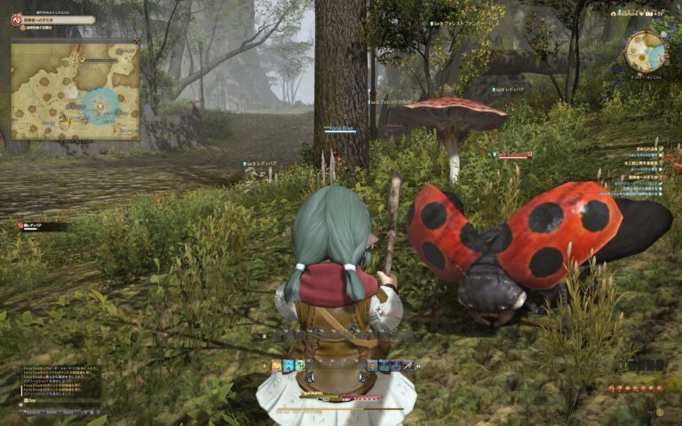 ファイナルファンタジーXIV（FF14）のバトル画面