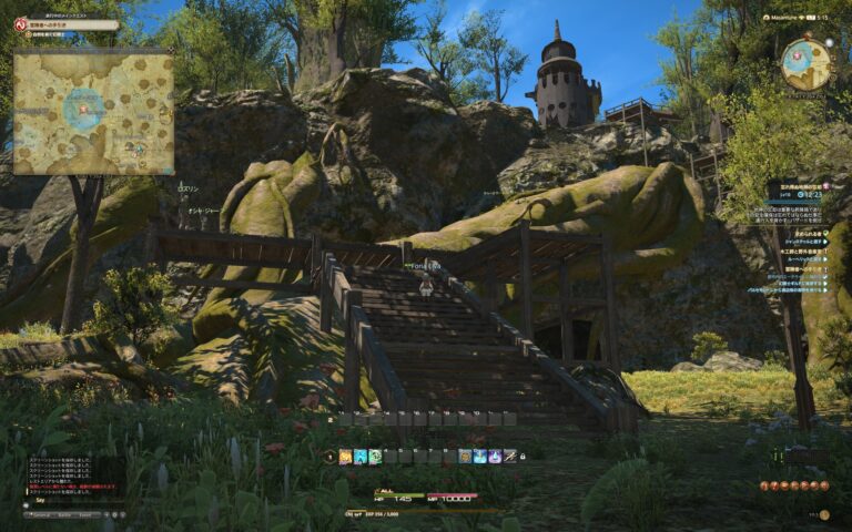 ファイナルファンタジーXIV（FF14）のフィールド画面