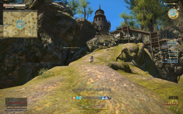 ファイナルファンタジーXIV（FF14）のフィールド画面