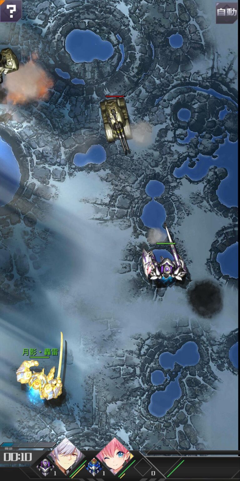 機動戦隊アイアンサーガのバトル画面