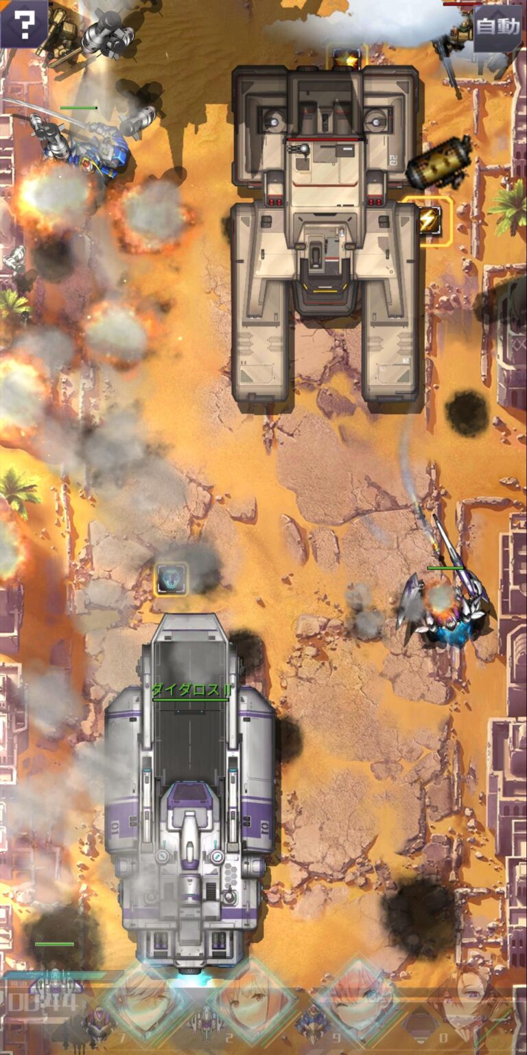 機動戦隊アイアンサーガのバトル画面