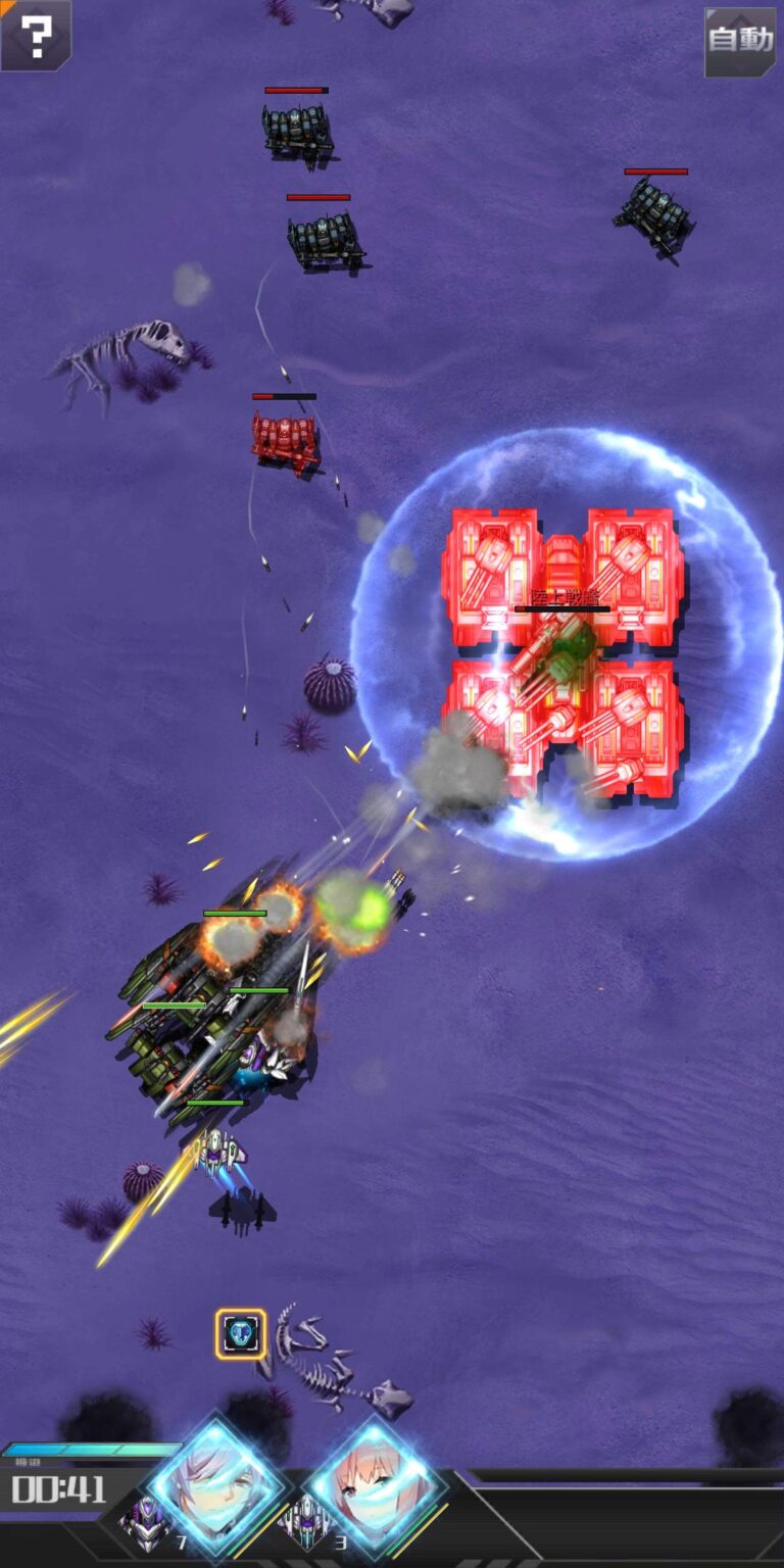 機動戦隊アイアンサーガのバトル画面