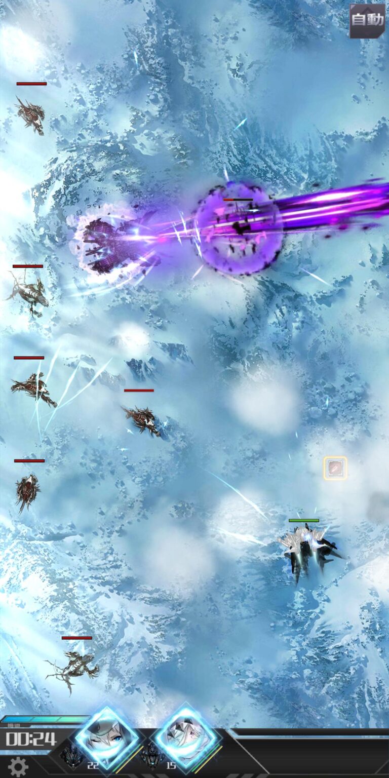 機動戦隊アイアンサーガのバトル画面