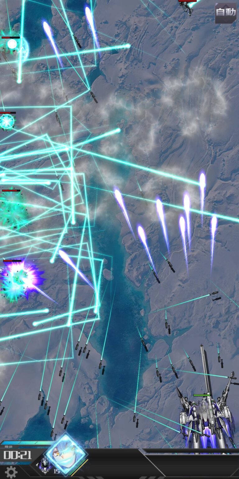 機動戦隊アイアンサーガのバトル画面