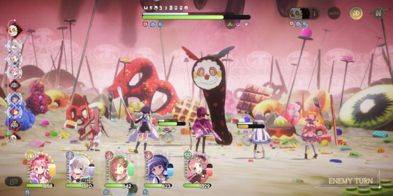 魔法少女まどかマギカ Magia Exedraのバトル画面