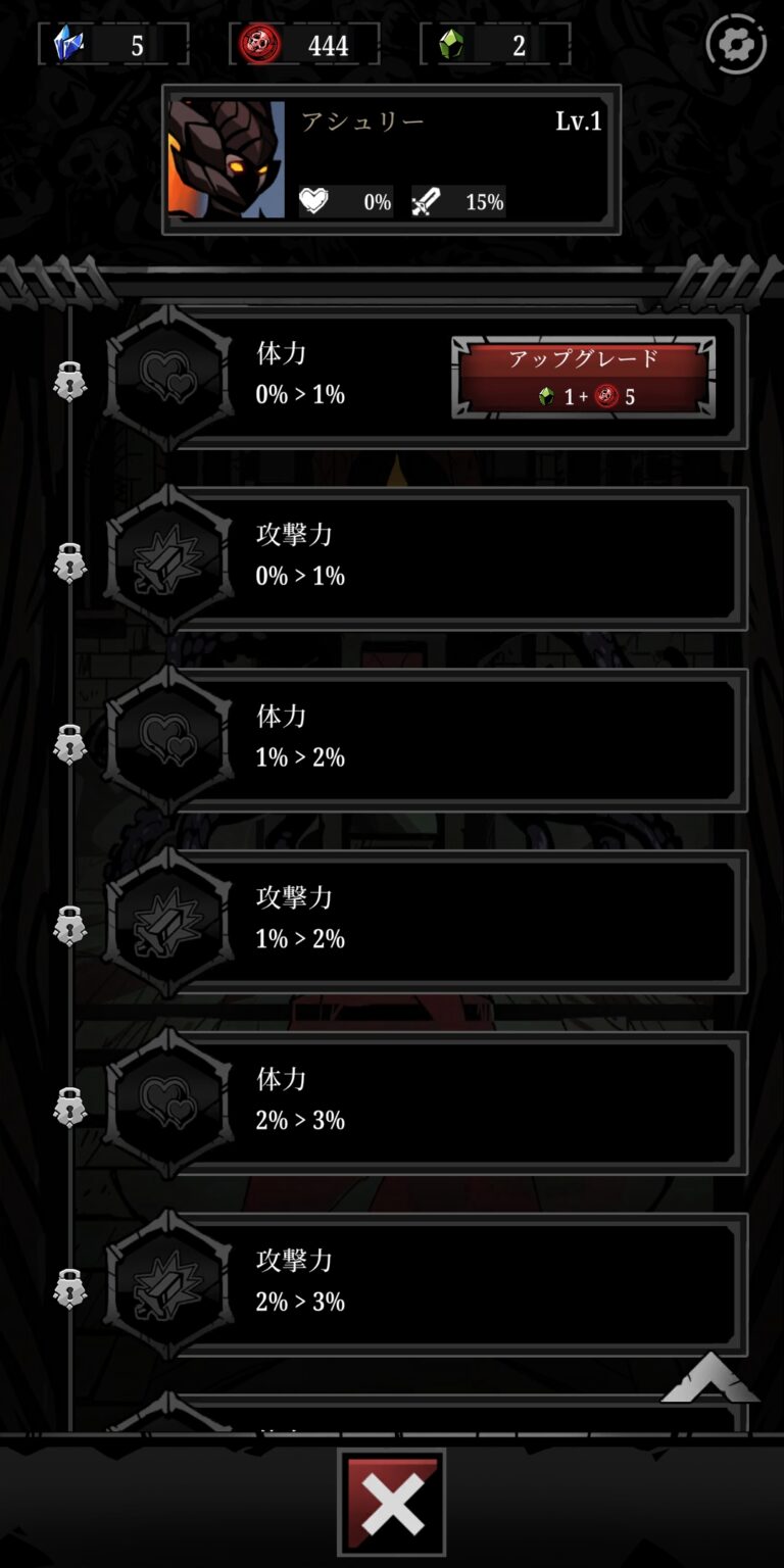 Relic Bag: Shadow Hunterの強化・育成