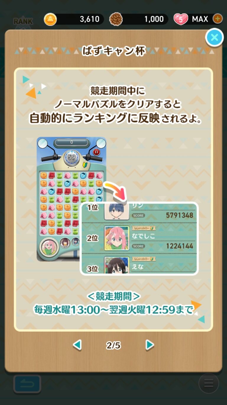 ゆるキャン△〜ぱずるキャンプ〜のポップアップガイド