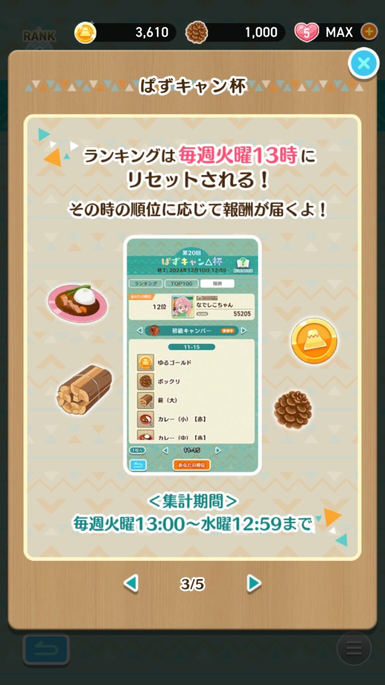 ゆるキャン△〜ぱずるキャンプ〜のポップアップガイド